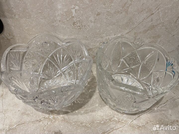 Хрустальный салатник посуда салатница ваза