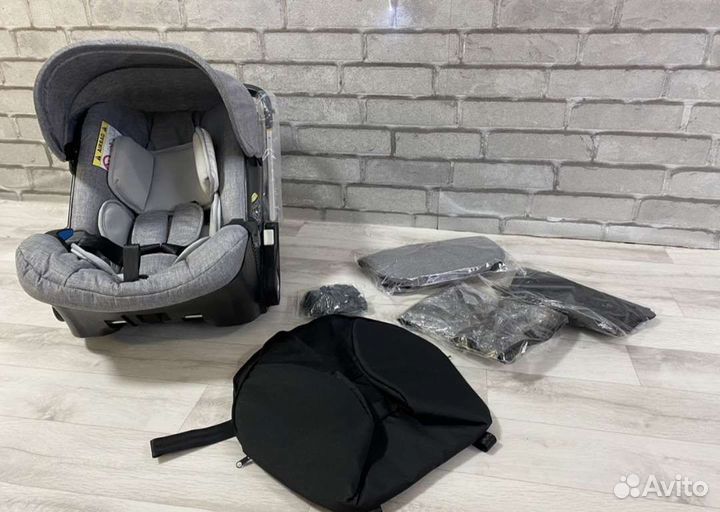 Коляска автокресло 4в1 (серый с комплектом)