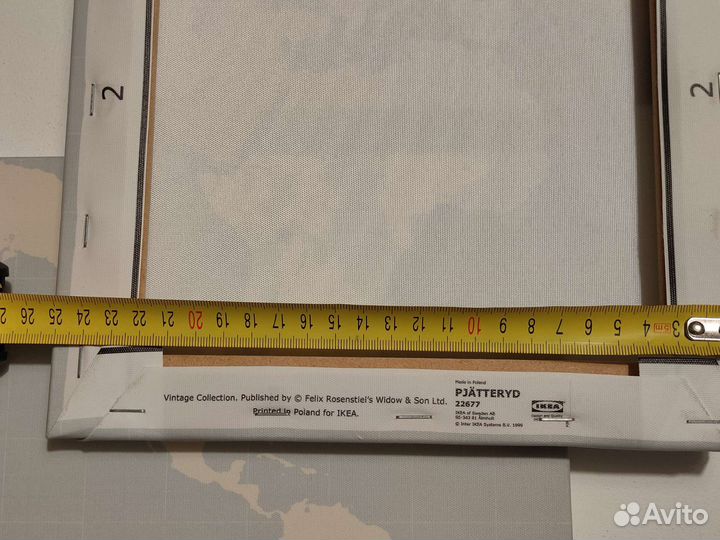 Набор постеров икеа на подрамнике. Карта мира