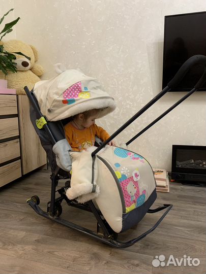 Санки коляска nika