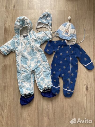 Комбинезон-конверт Lassie+поддева, шапки и пинетки