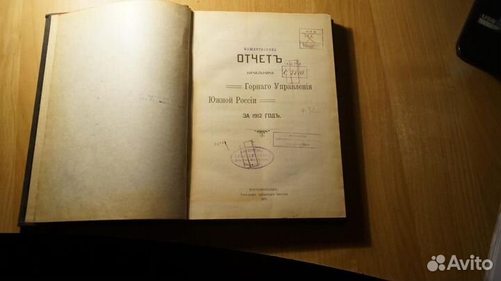 Отчет начальника горного управления южной России