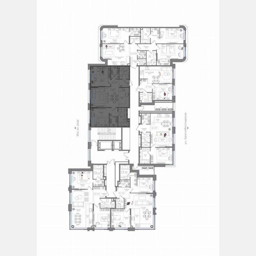 3-к. квартира, 81,4 м², 12/16 эт.
