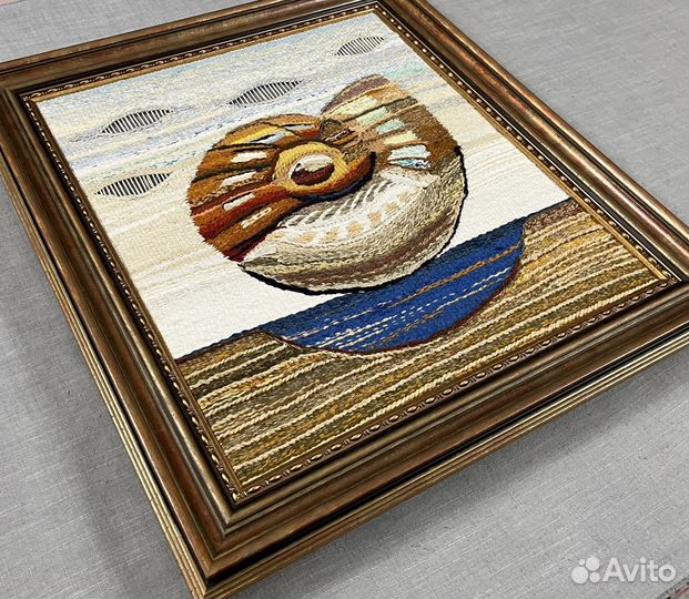 Гобелен / Ручное ткачество / Раковина / Море