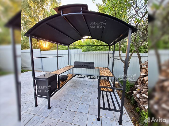Мангал с крышей