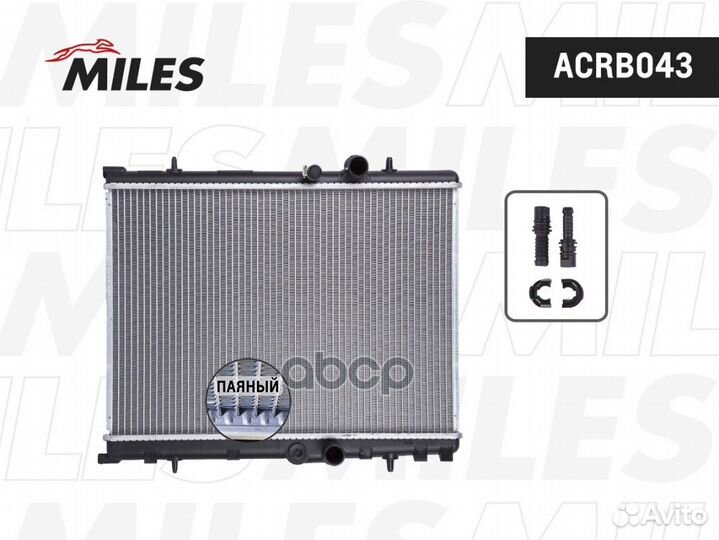 Радиатор (паяный) peugeot 206 1.1-1.6 02/ 307