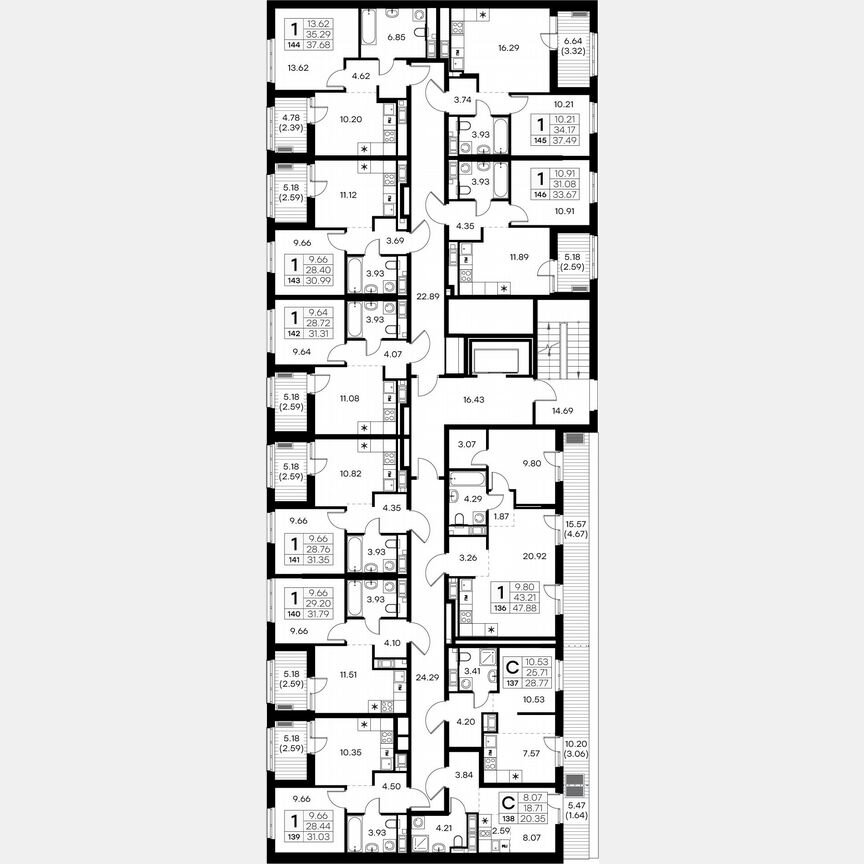 Квартира-студия, 28,8 м², 8/9 эт.