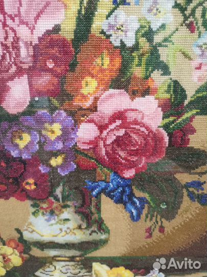 Картина вышитая крестом ручная работа