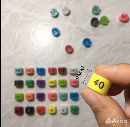 Бирки с размерами на вешалки для одежды