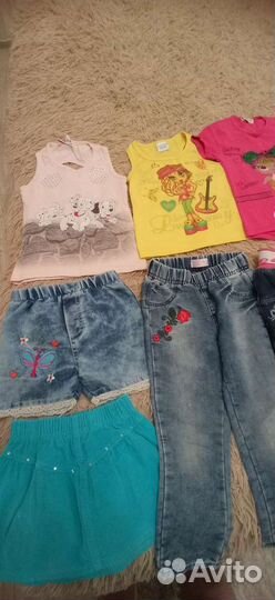 Вещи пакетом на девочку 98-104размер