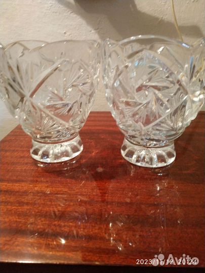 Хрустальные вазочки конфетницы