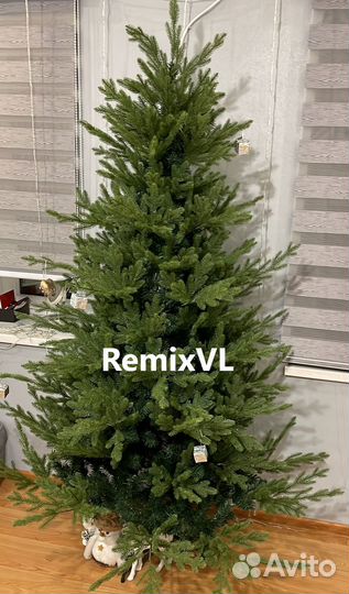 Елка новогодняя 210см Силиконовая искуственная 005