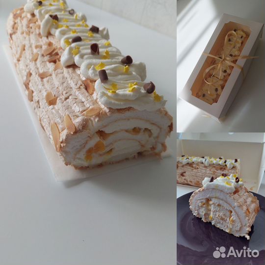 Меренговый торт/рулет