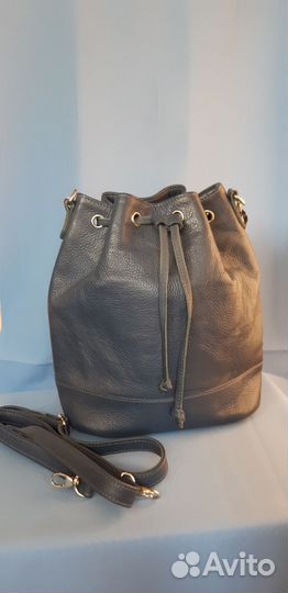 Cумка женская кожаная A.Valentino синий флотер