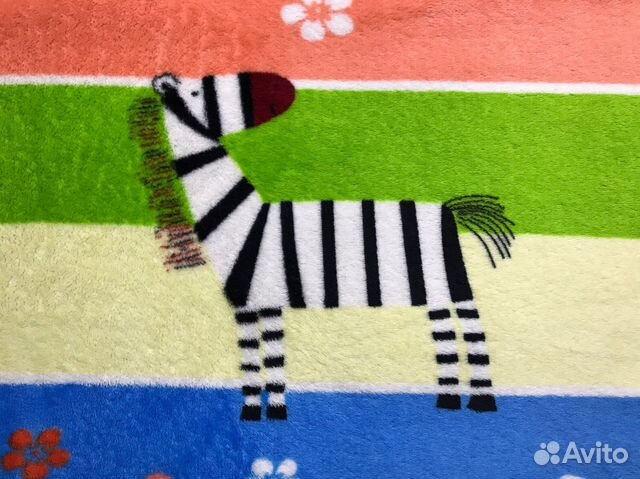 Плед 100х120 детский зебры