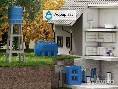 Бочка пластиковая 5000 л для жидкостей (вертикальн