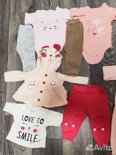 Вещи пакетом для девочки 68 74 размер