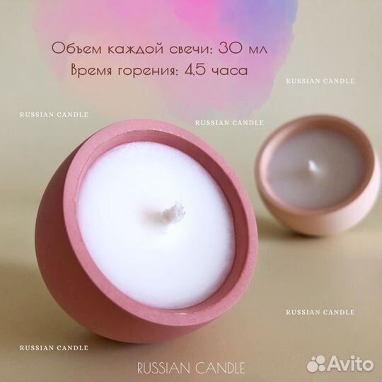 Набор ароматических свечей Набор миниатюр