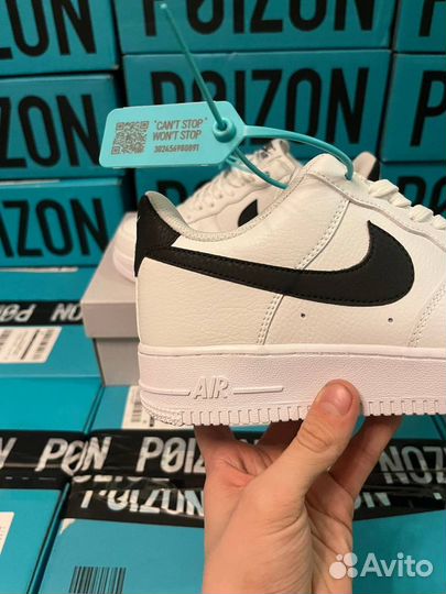 Nike Air Force 1 Черно-Белые Оригинал Poizon