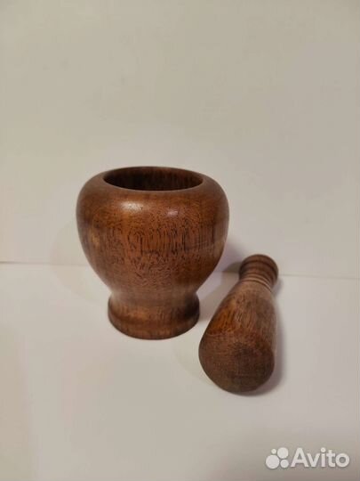 Ступка с пестиком дерево, новая