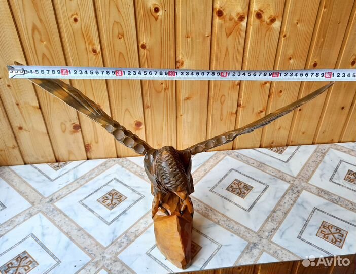 Статуэтка Орел Резьба из дерева Ручная работа СССР