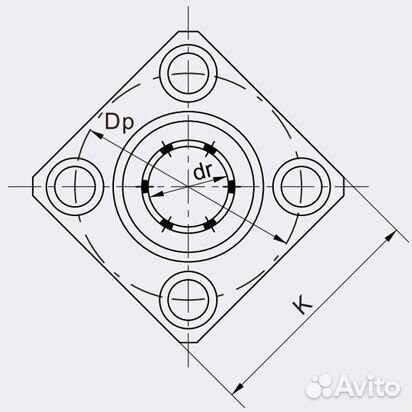 Линейный подшипник с фланцем LMK12LUU MYT