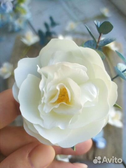 Шпильки с цветами. Ручная работа