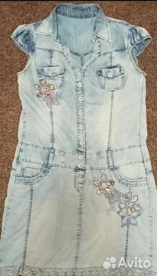 Платье джинсовые 48-50 размер