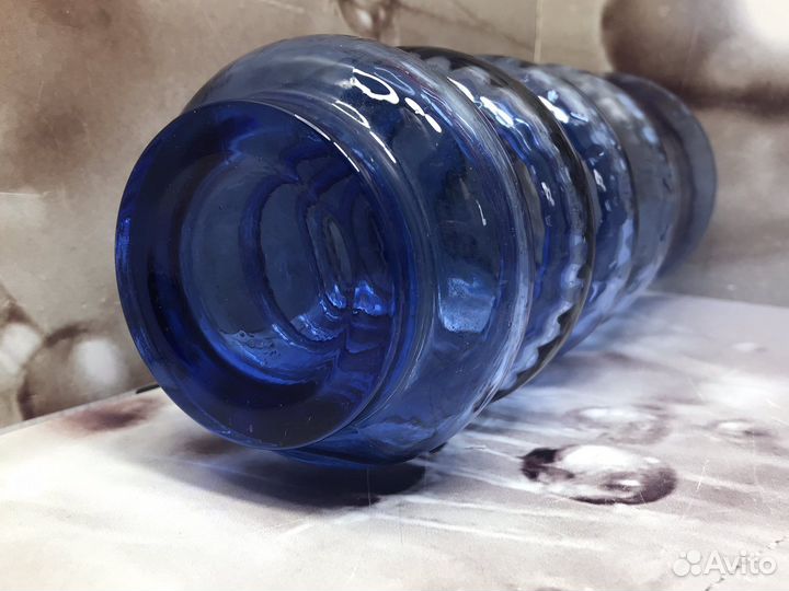 Ваза синее стекло. СССР