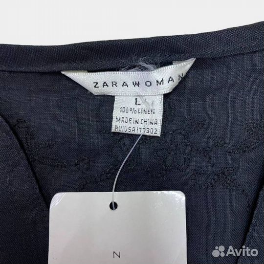 Льняная блузка zara