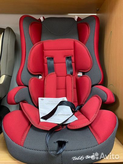 Автокресло Teddy красное 9-36кг