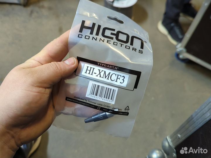 Разъем mini XLR 3 pin hicon connectors