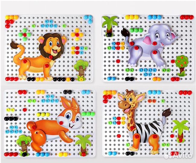 Конструктор-мозаика с шуруповёртом 