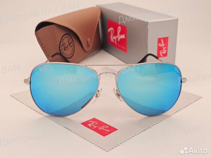 Очки Ray Ban Aviator Blue Mirror Стекло