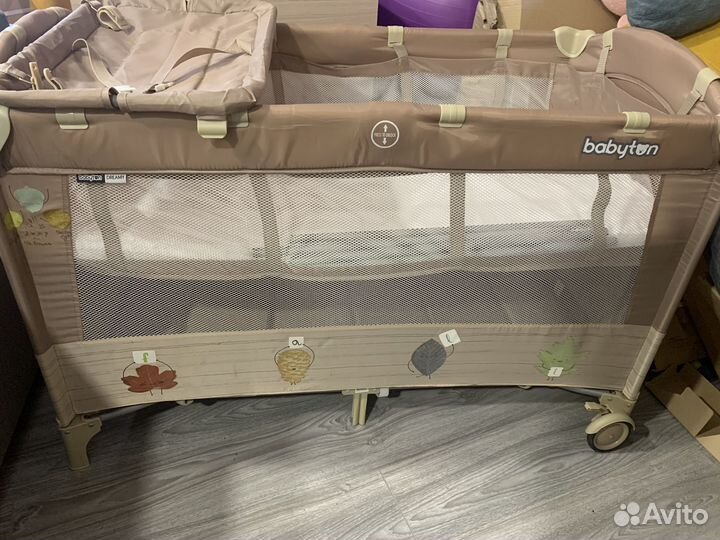 Детская кровать манеж с матрасом