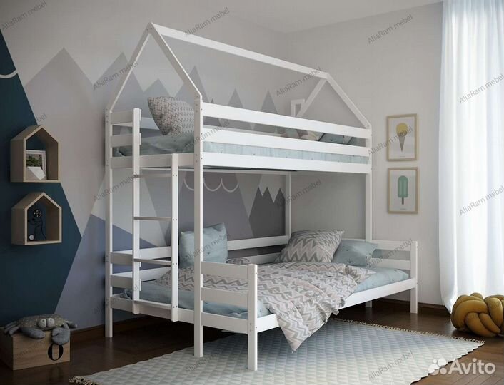 Кровать двухьярусная двухспальня
