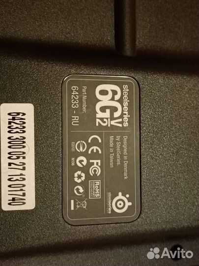 Механическая клавиатура SteelSeries 6Gv2 Black USB