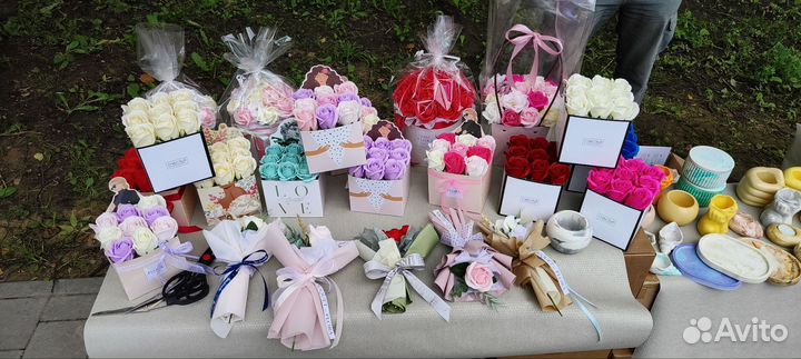 Букеты-презенты из мыльных цветов Учителю