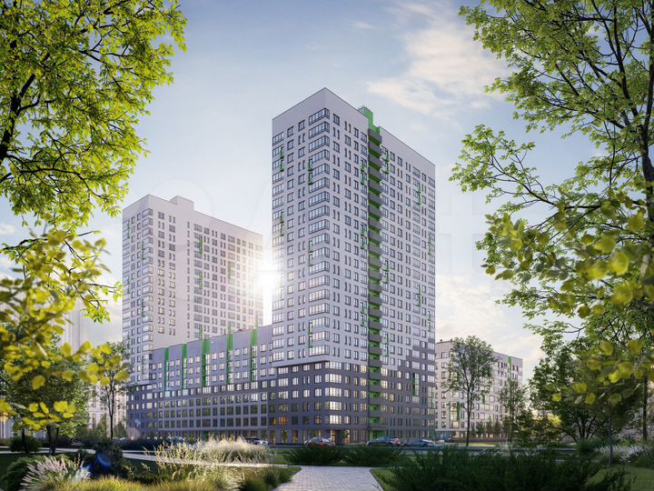 2-к. квартира, 52,8 м², 2/26 эт.