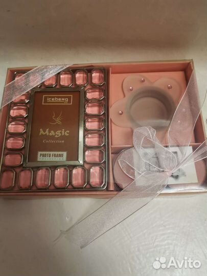 Подарочный набор из фоторамки и свечей iceberg