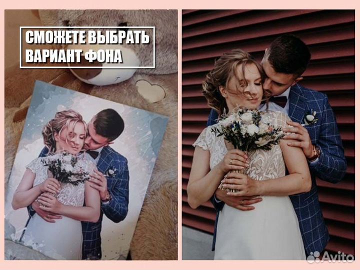 Портрет по фото на холсте в Волгограде быстро