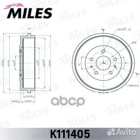 Барабан тормозной ford focus II/C-MAX k111405 M
