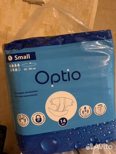 Новые подгузники для взрослых Optio 1 14 шт