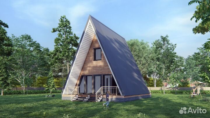 Готовые проекты домов A-Frame (А-Фрейм), раскрой