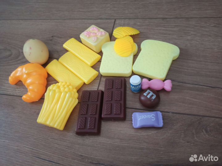 Игрушечные фрукты, овощи, продукты