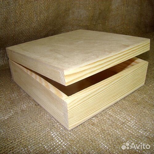Деревянная заготовка Шкатулка 18*18*10см, сосна