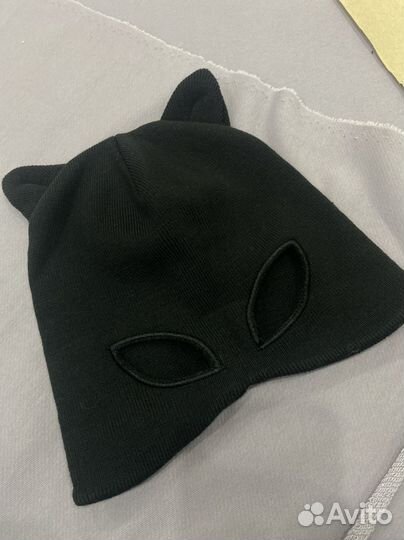 Шапка-кошка с ушками женская