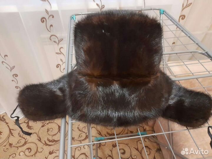 Норковая шапка мужская ушанка