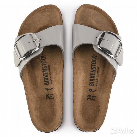 Тапочки birkenstock madrid patent alloy