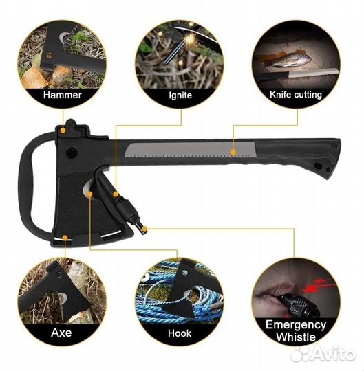 Туристический топор с огнивом